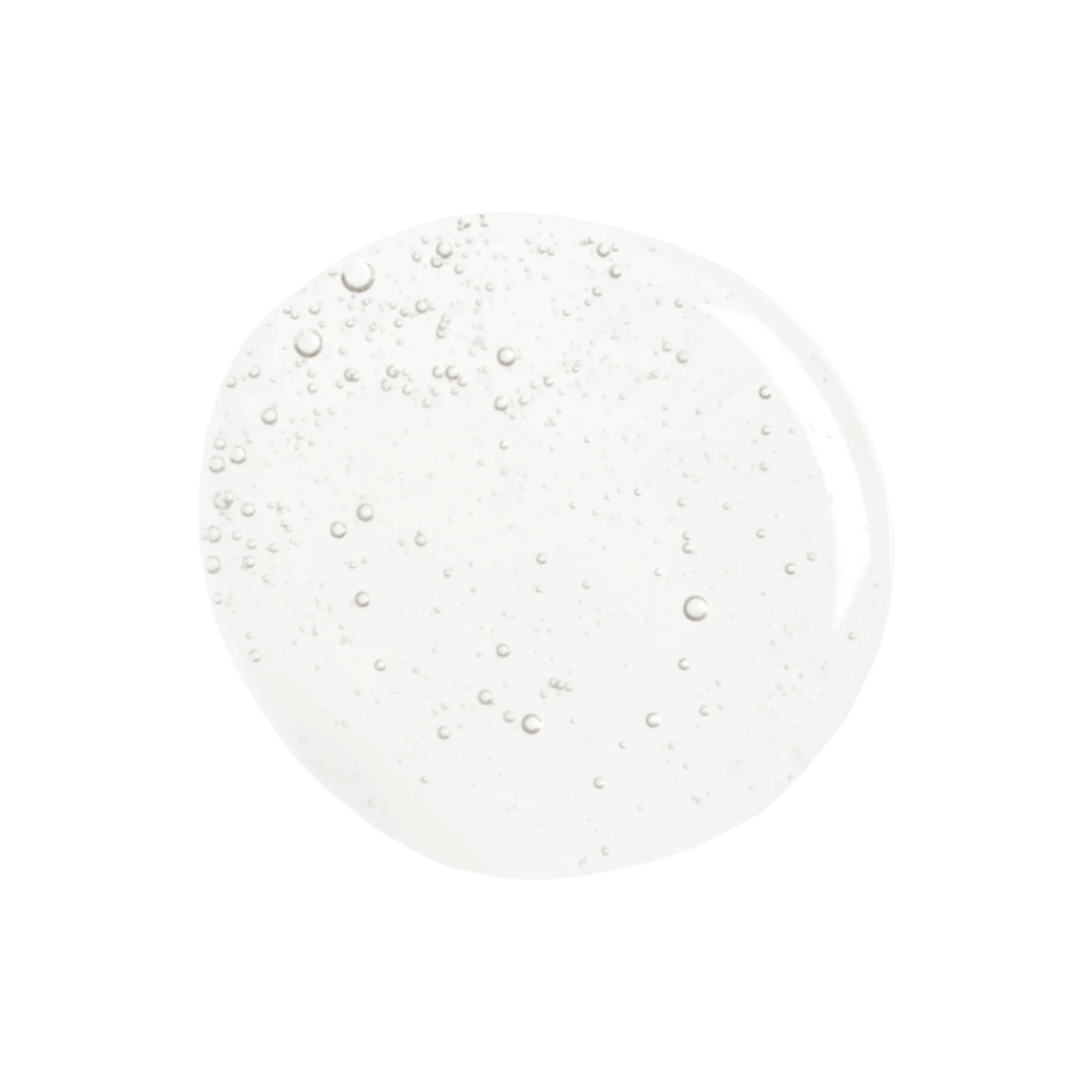 White round object with water droplets on a green background