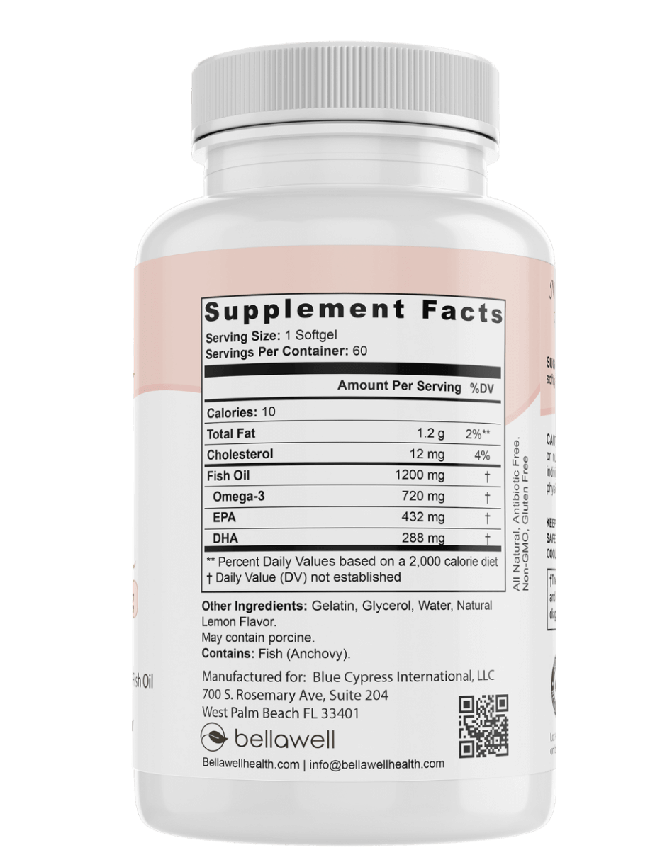 Omega Fish Oil -Omega-3 Fatty Acids by Bellawell
