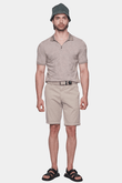 The Mercerized Cotton Polo (Pale Beige)