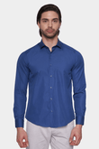 Premium Cotton  Dress Shirt (Royal)