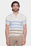 The Quarter Zip Mercerized Cotton Polo (Sunrise)