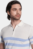 The Quarter Zip Mercerized Cotton Polo (Sunrise)