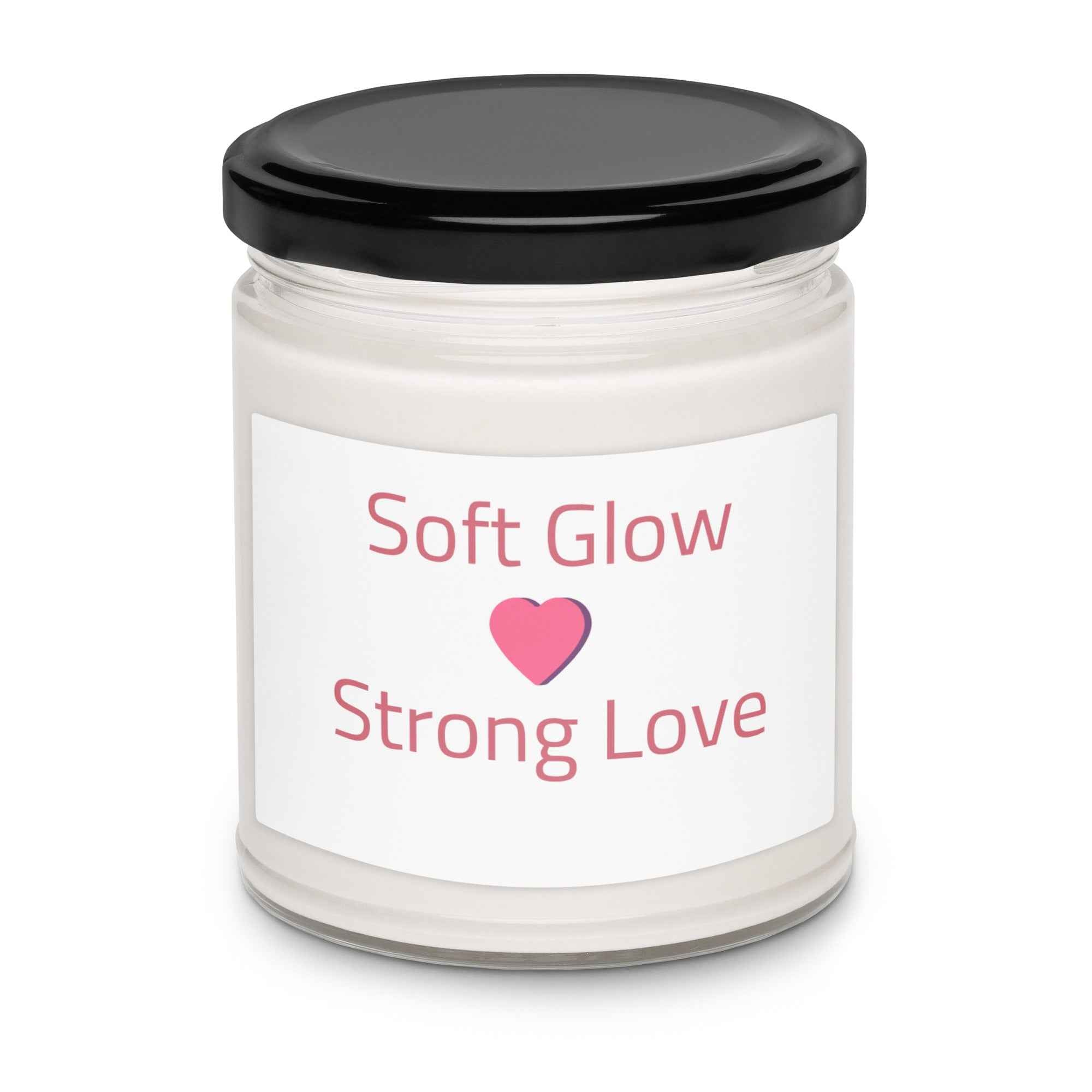 Serene Glow: Natural Soy Candle in Elegant Glass Jar Container