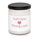 Serene Glow: Natural Soy Candle in Elegant Glass Jar Container