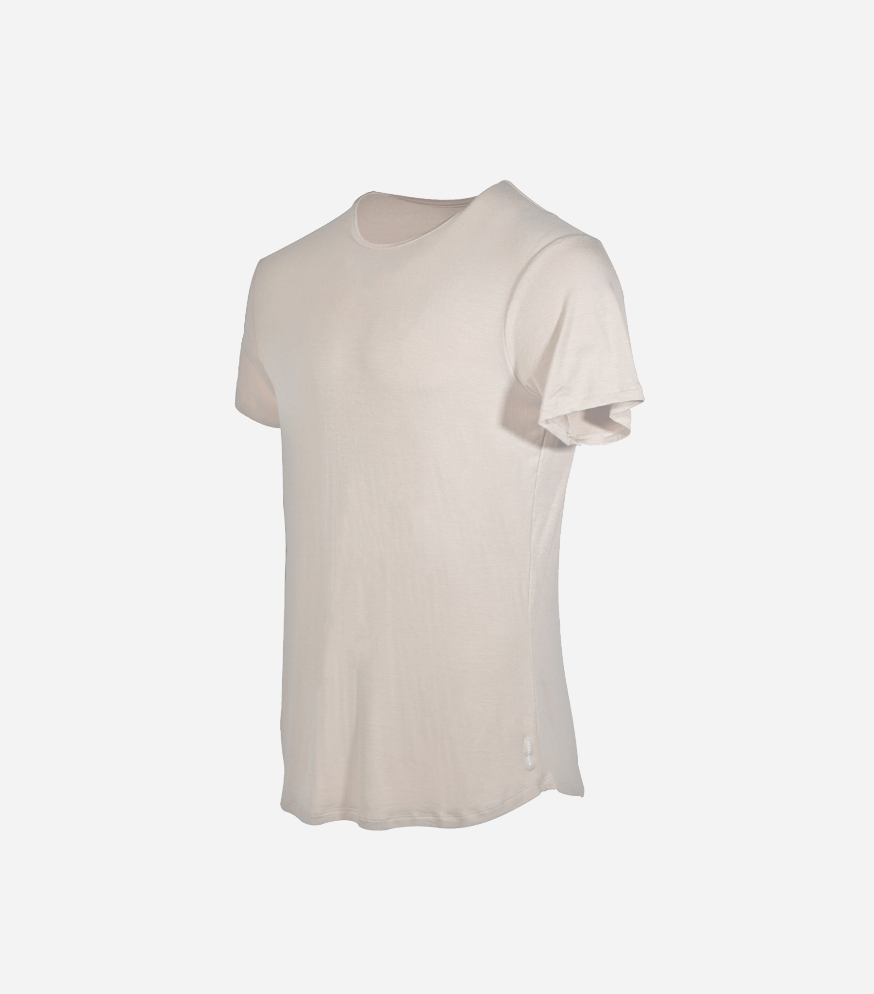 Bamboo Swift Curve-Hem T-Shirt - Heather Grey Sandstone
