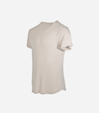Bamboo Swift Curve-Hem T-Shirt - Sandstone Sandstone