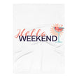 Throw Blanket | "Hello Weekend" print design 30″×40″