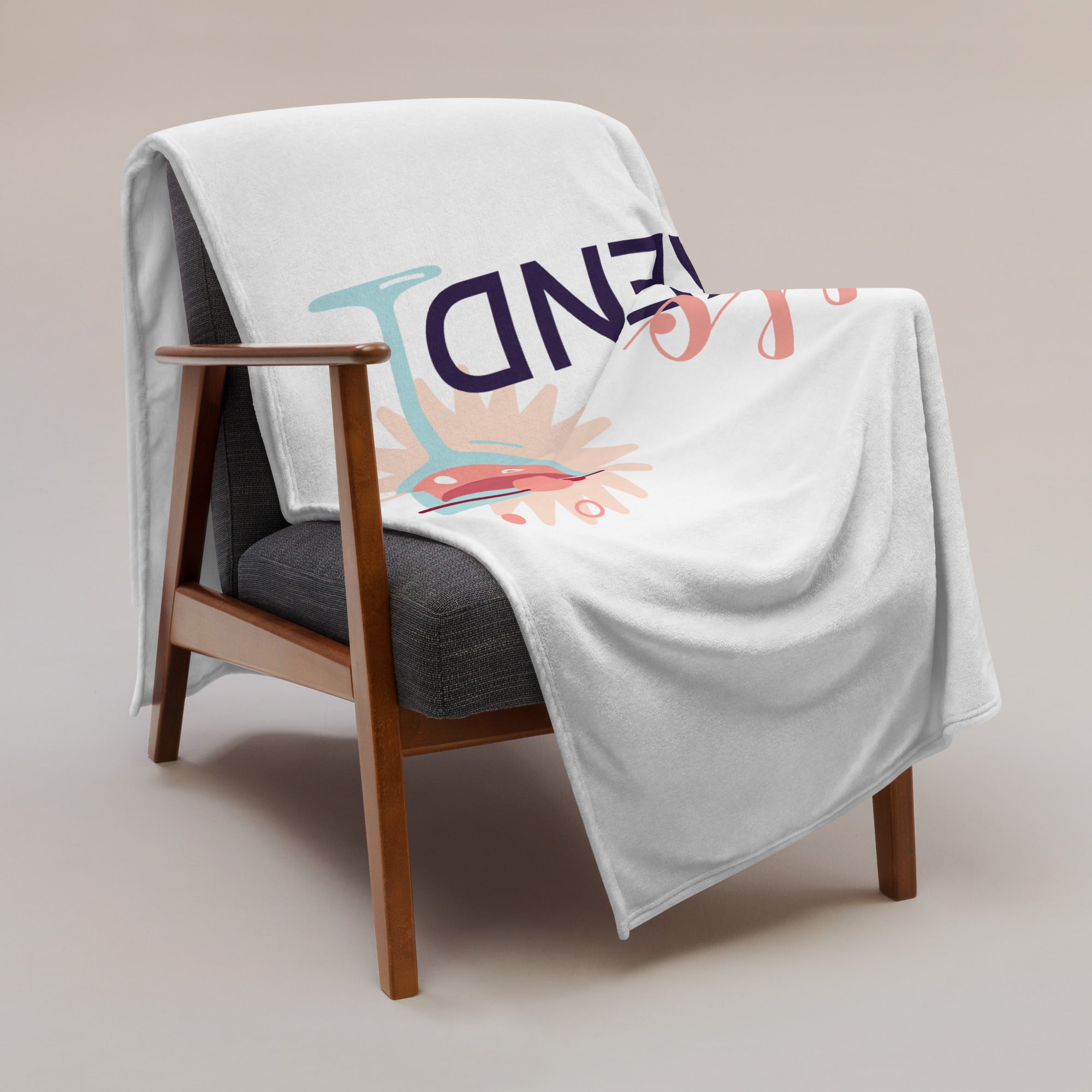 Throw Blanket | "Hello Weekend" print design