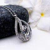 TRYNDI™ To My Darling WifeBirdcage Necklace With Authentic Swarovski Crystals