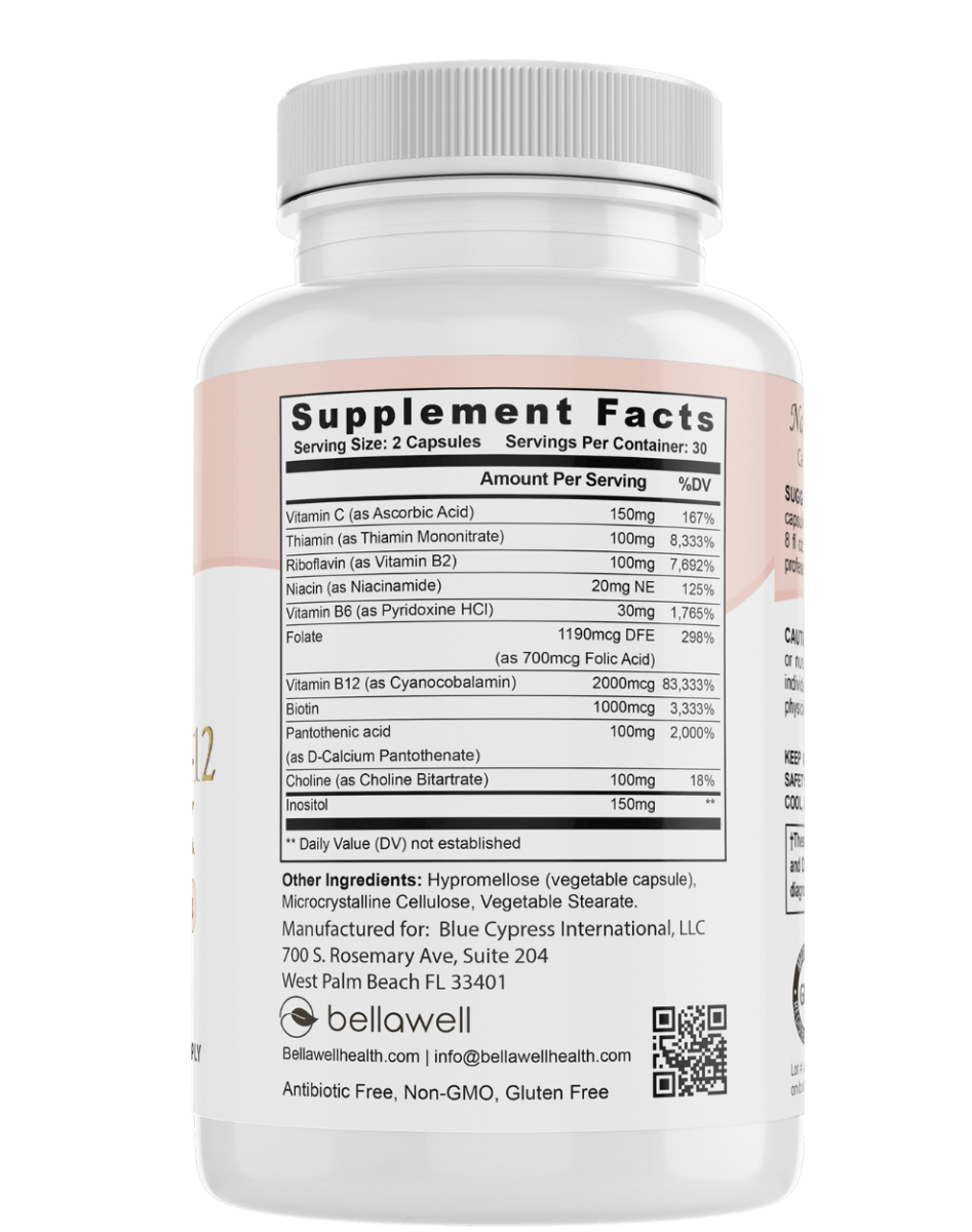 Vitamin B-Complex With Folate by Bellawell