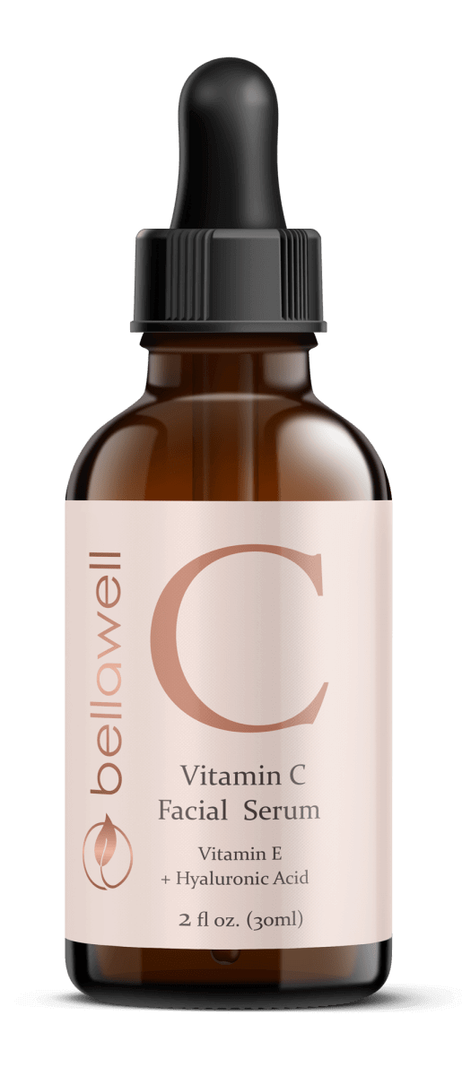 Vitamin C Serum for Face With Hyaluronic Acid, Vitamin E, Aloe Vera, and Jojoba oil 2 fl oz by Bellawell