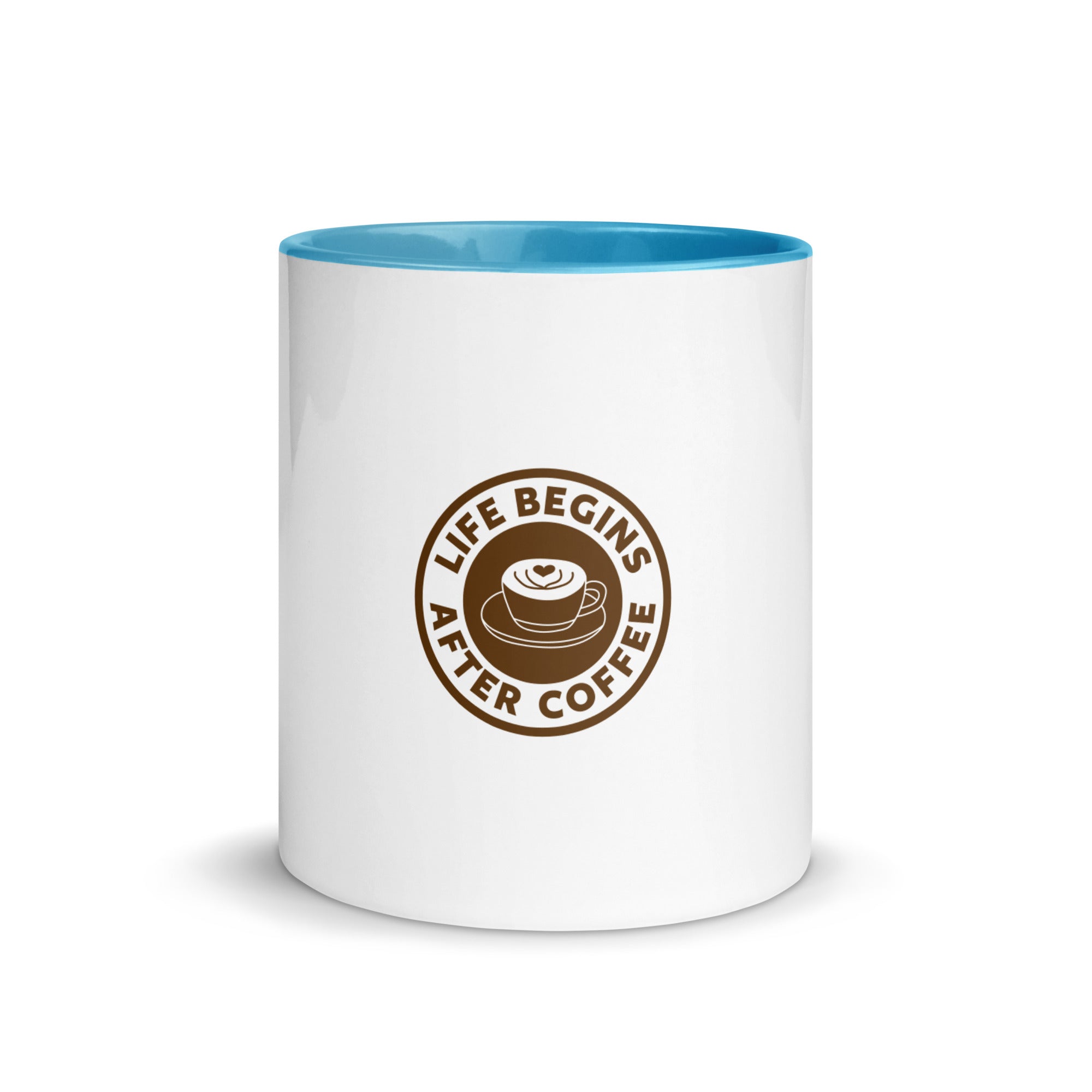 Print-On-Demand Custom Design Mug with Color Inside 11 oz Blue