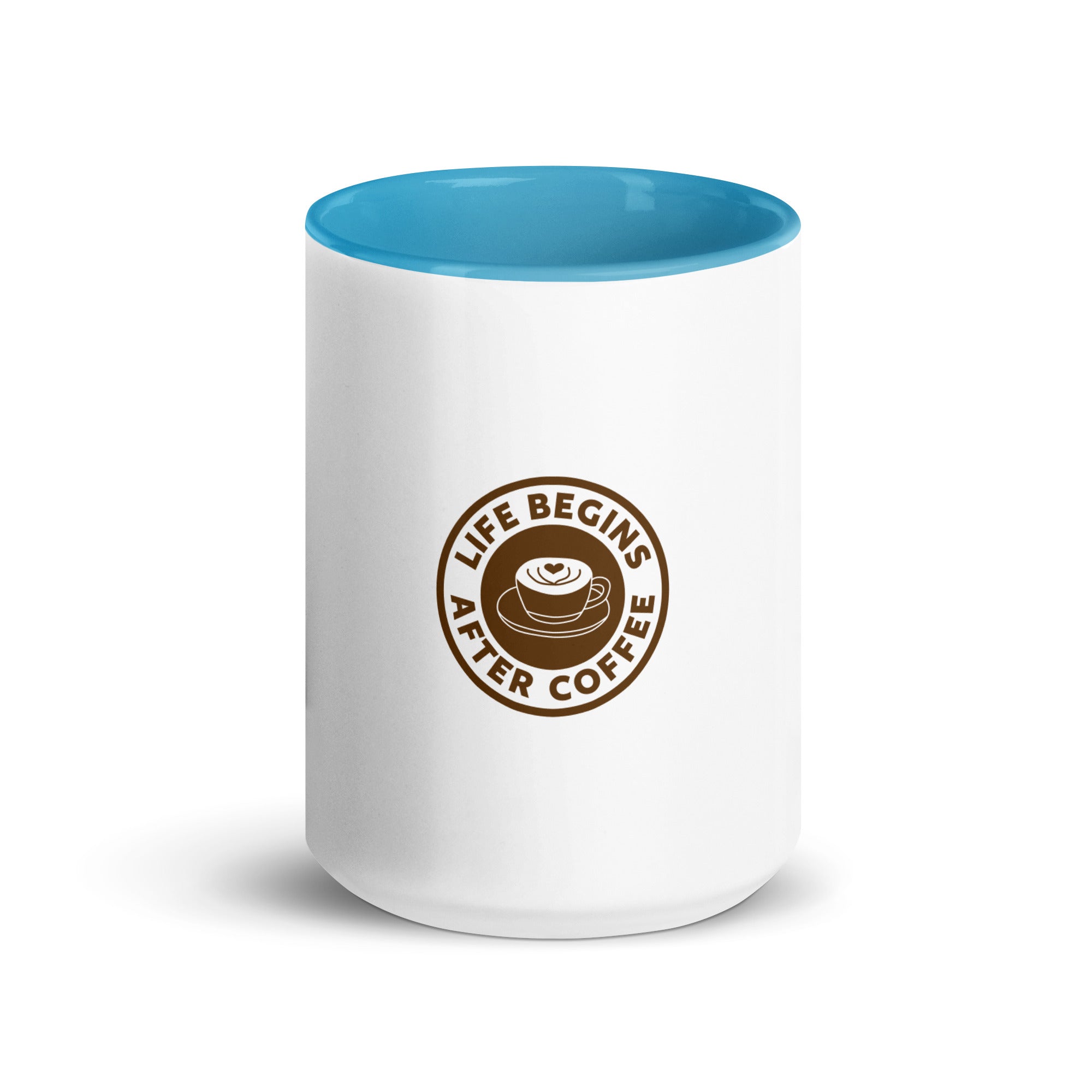 Print-On-Demand Custom Design Mug with Color Inside 15 oz Blue