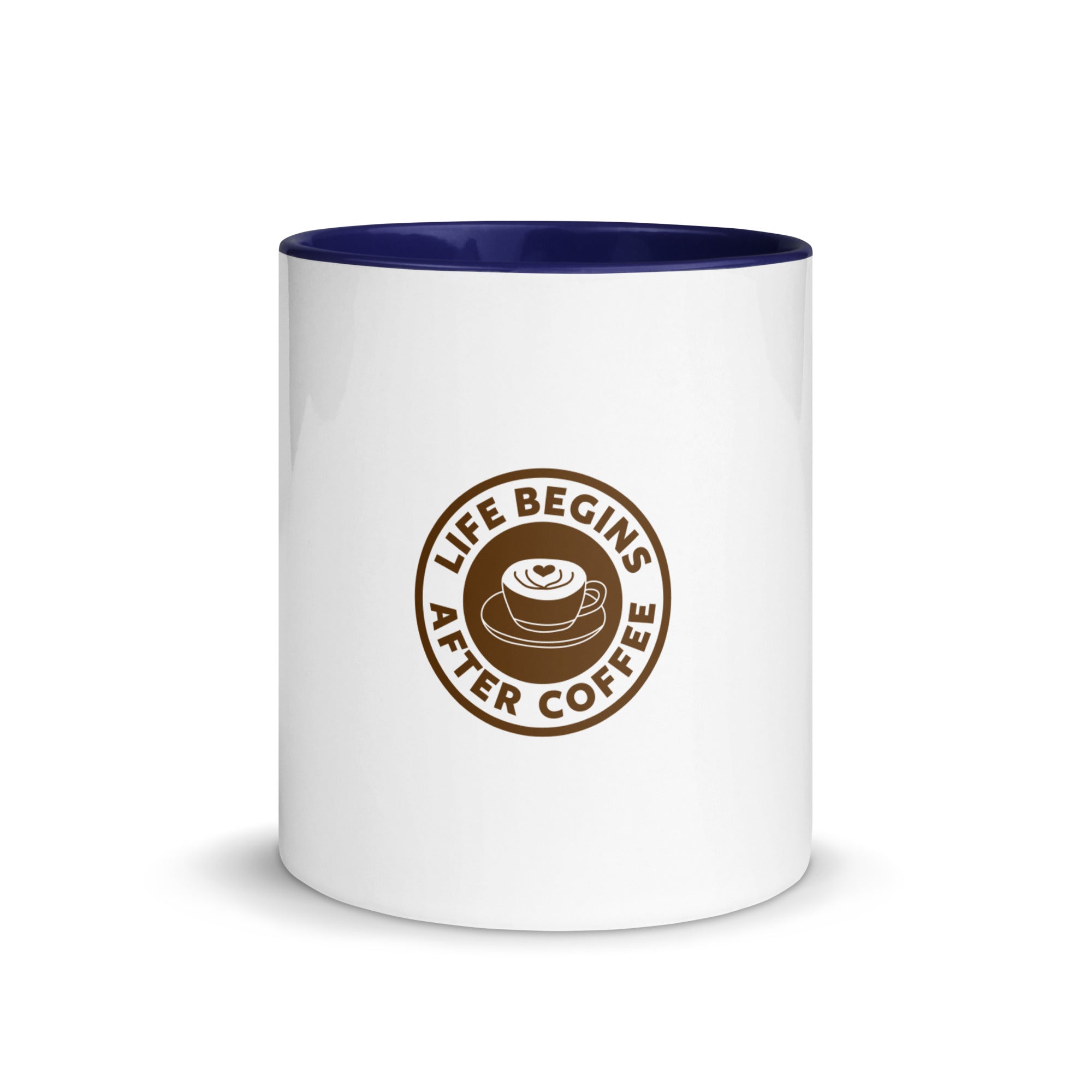 Print-On-Demand Custom Design Mug with Color Inside 11 oz Dark Blue