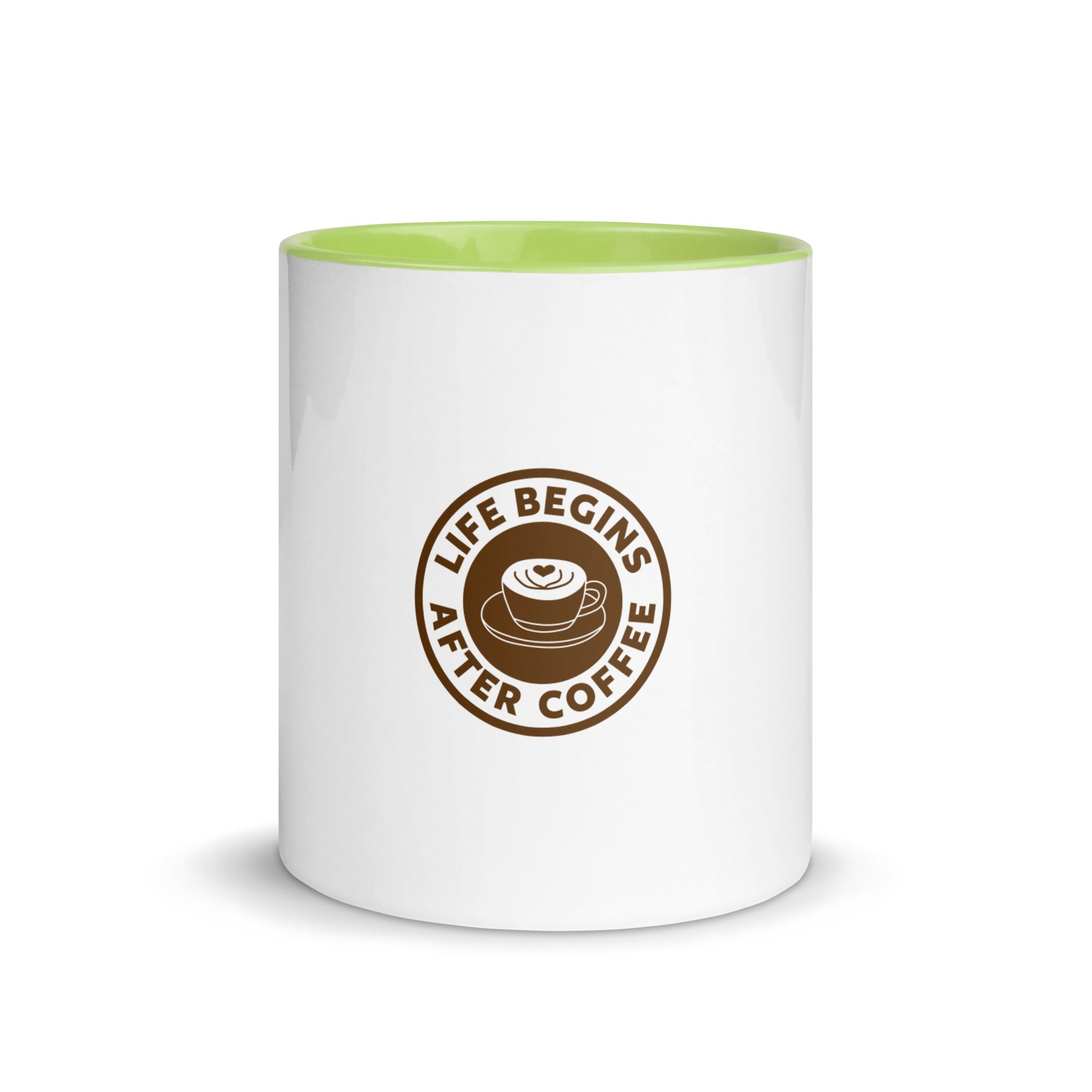 Print-On-Demand Custom Design Mug with Color Inside 11 oz Green