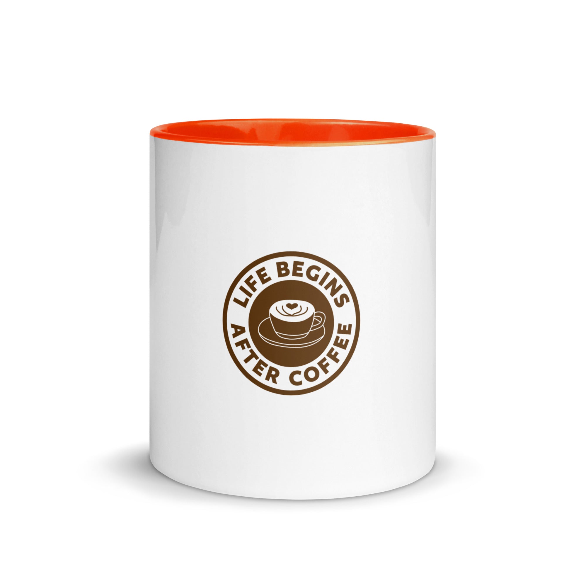 Print-On-Demand Custom Design Mug with Color Inside 11 oz Orange