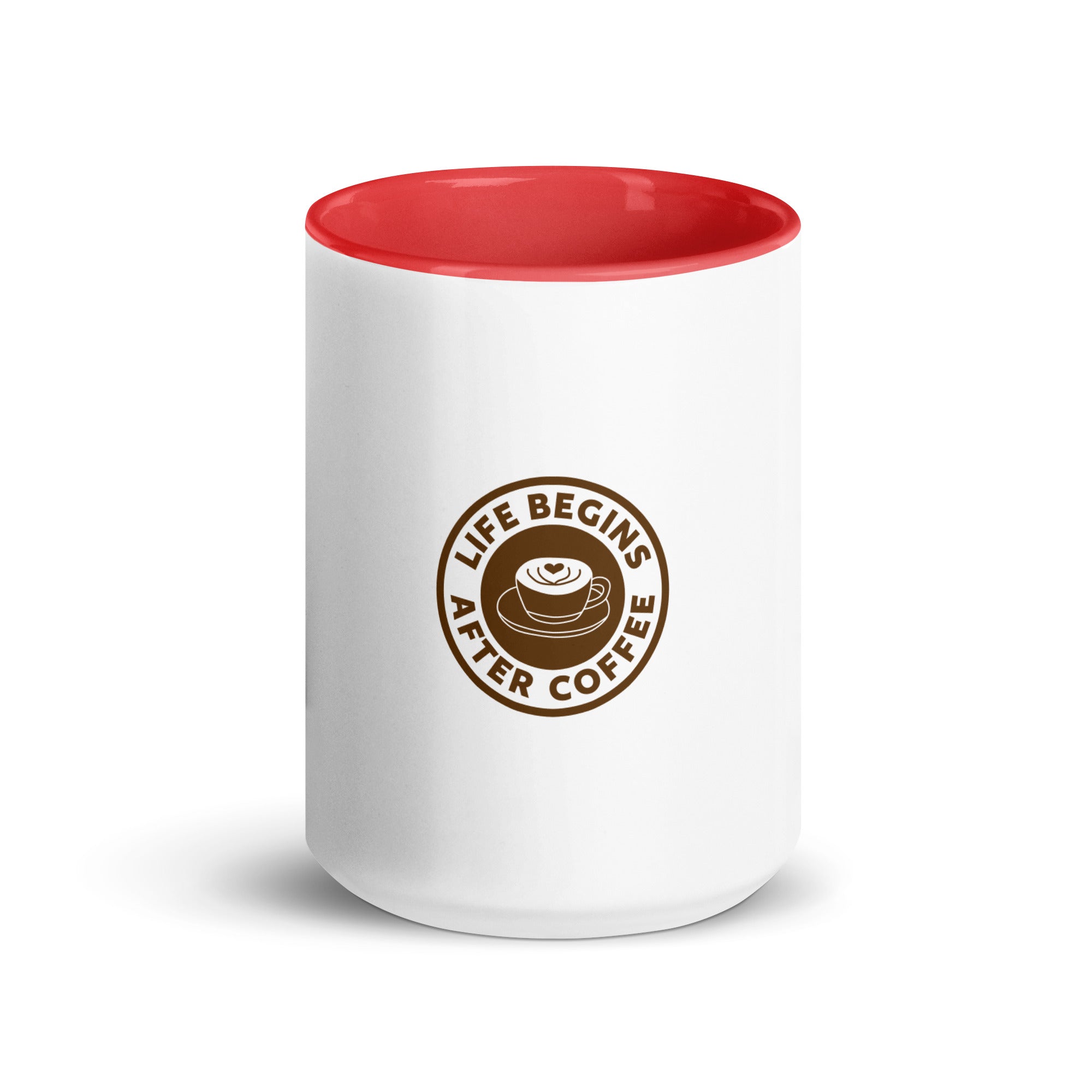 Print-On-Demand Custom Design Mug with Color Inside 15 oz Red