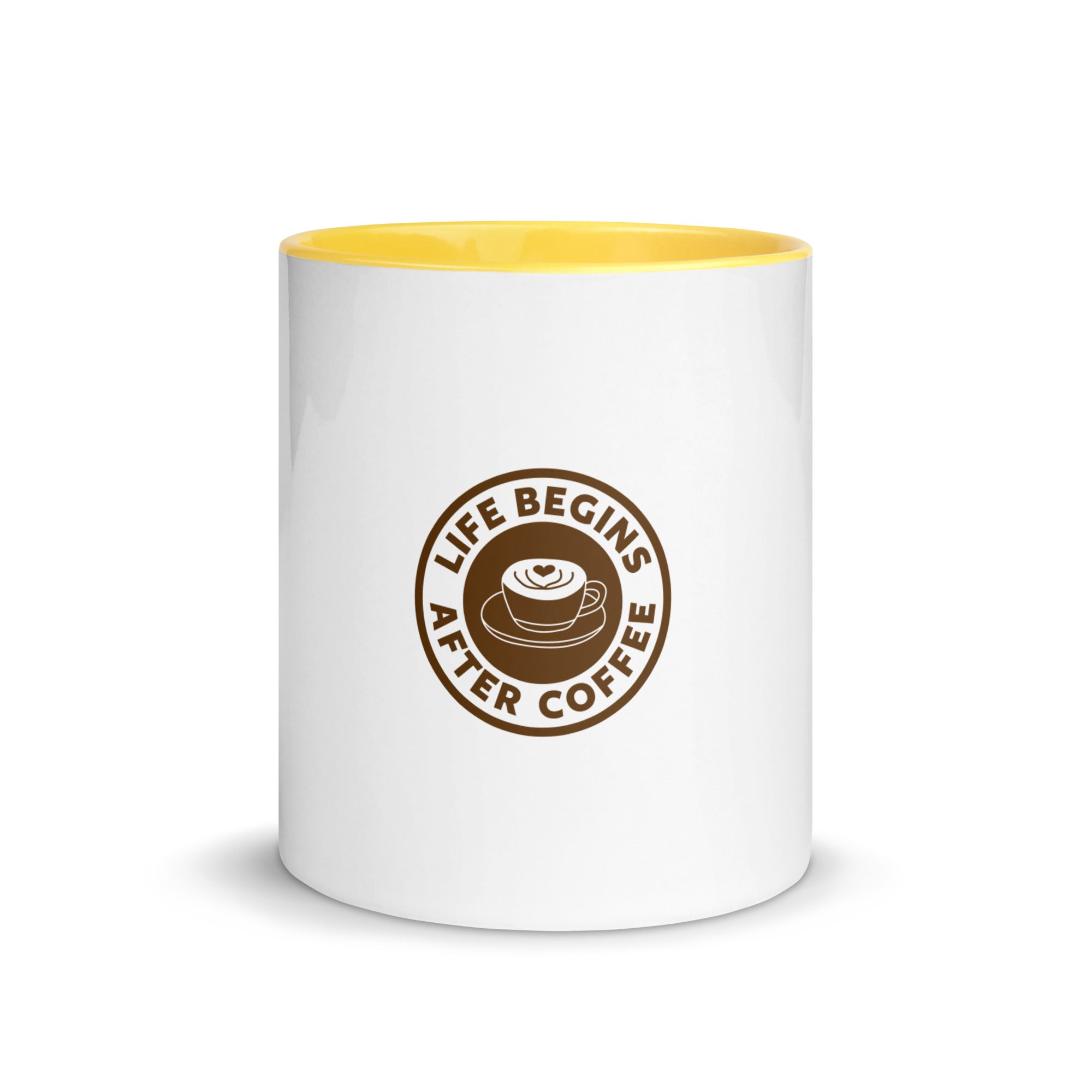 Print-On-Demand Custom Design Mug with Color Inside 11 oz Yellow