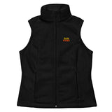 Women’s Columbia fleece vest with custom print design Black