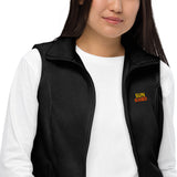 Women’s Columbia fleece vest with custom print design
