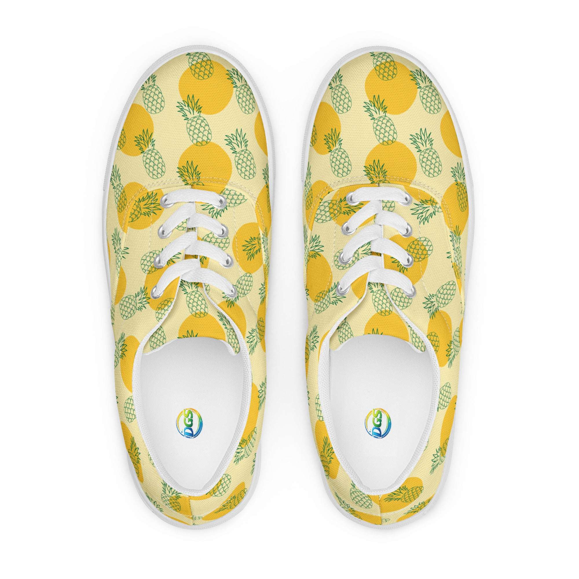 Women’s lace-up canvas shoes White