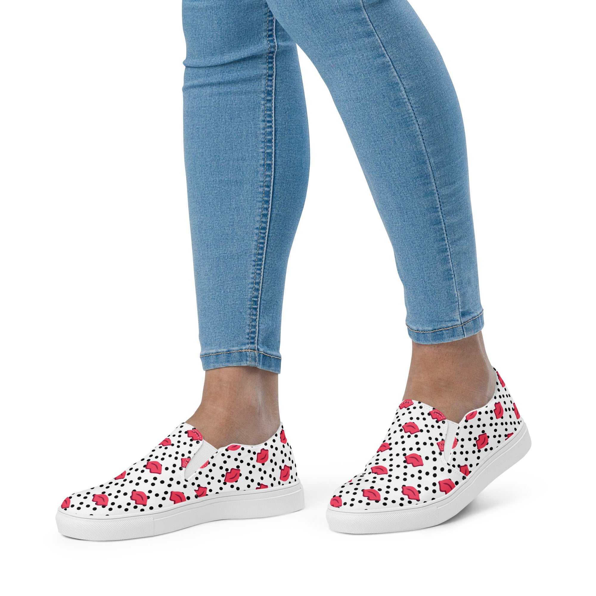 Women’s slip-on canvas shoes White